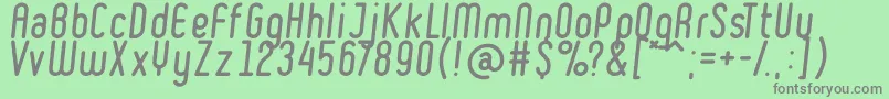 RulerItalic Font – Gray Fonts on Green Background