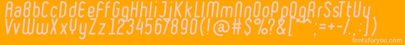 RulerItalic Font – Pink Fonts on Orange Background