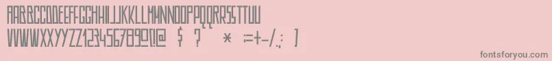 フォントDkAmericain – ピンクの背景に灰色の文字