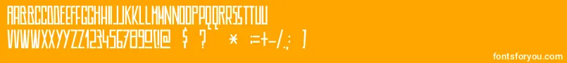 フォントDkAmericain – オレンジの背景に白い文字