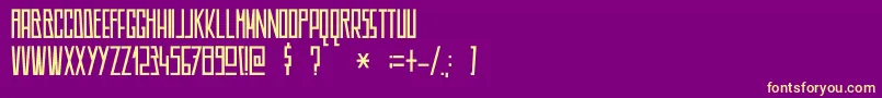 Czcionka DkAmericain – żółte czcionki na fioletowym tle