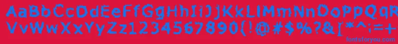 Zone23Explosions Font – Blue Fonts on Red Background