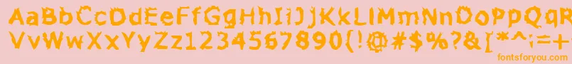 Zone23Explosions Font – Orange Fonts on Pink Background