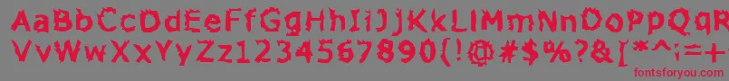 Zone23Explosions Font – Red Fonts on Gray Background