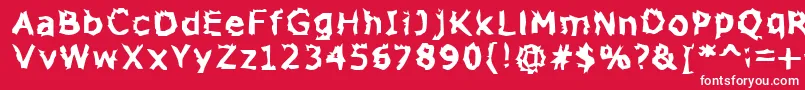 Zone23Explosions Font – White Fonts on Red Background