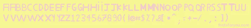 MilhoCozido38 Font – Pink Fonts on Yellow Background
