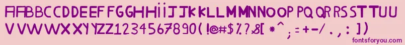 MilhoCozido38 Font – Purple Fonts on Pink Background