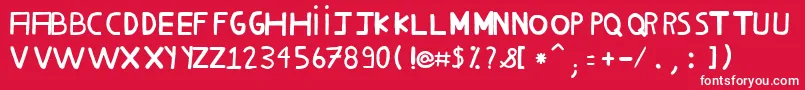 MilhoCozido38 Font – White Fonts on Red Background
