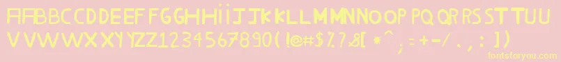 MilhoCozido38 Font – Yellow Fonts on Pink Background