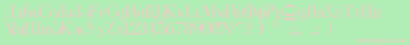 Cyberia Font – Pink Fonts on Green Background