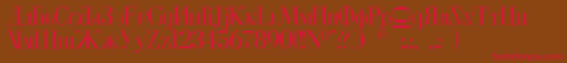 Cyberia Font – Red Fonts on Brown Background