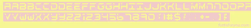 BlackAndWhite Font – Pink Fonts on Yellow Background