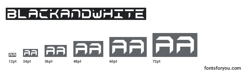 BlackAndWhite Font Sizes