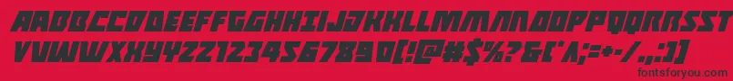 Halfshellheroital Font – Black Fonts on Red Background