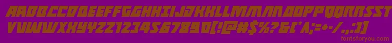 Halfshellheroital-fontti – ruskeat fontit violetilla taustalla