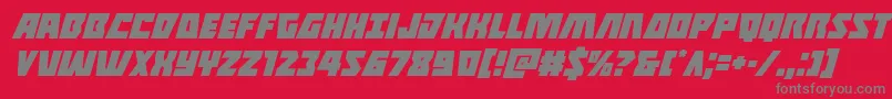 Halfshellheroital Font – Gray Fonts on Red Background
