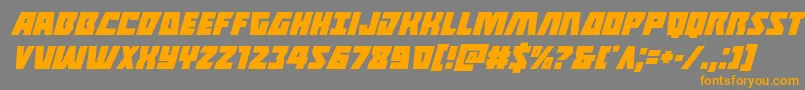 Halfshellheroital Font – Orange Fonts on Gray Background