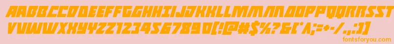 Police Halfshellheroital – polices orange sur fond rose