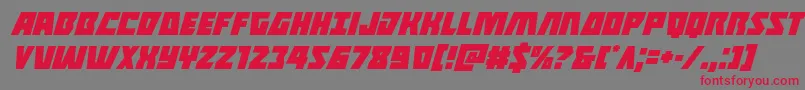 Halfshellheroital-Schriftart – Rote Schriften auf grauem Hintergrund