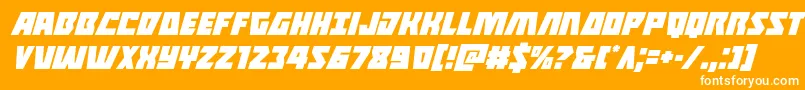 Halfshellheroital Font – White Fonts on Orange Background