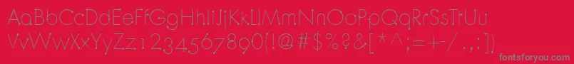 OrbitLtLight Font – Gray Fonts on Red Background