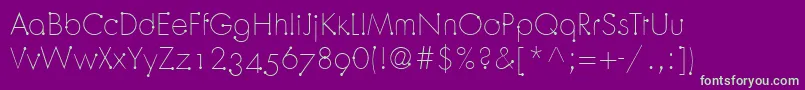 OrbitLtLight Font – Green Fonts on Purple Background