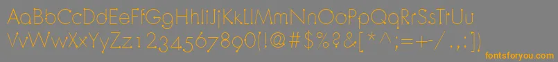 OrbitLtLight Font – Orange Fonts on Gray Background
