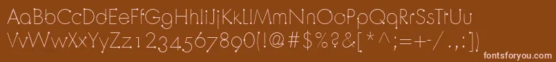 OrbitLtLight Font – Pink Fonts on Brown Background
