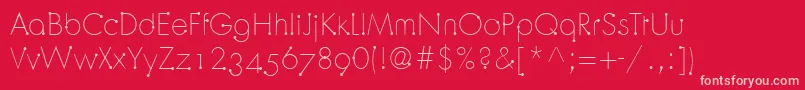 OrbitLtLight Font – Pink Fonts on Red Background