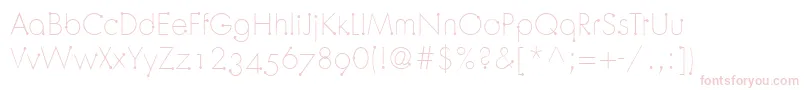 OrbitLtLight Font – Pink Fonts on White Background