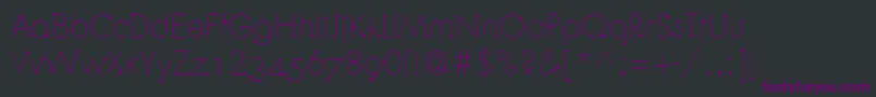 OrbitLtLight Font – Purple Fonts on Black Background