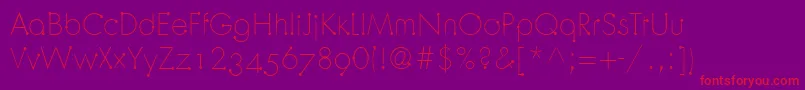 OrbitLtLight Font – Red Fonts on Purple Background