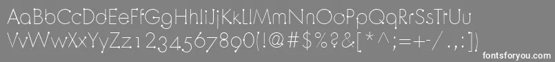 OrbitLtLight Font – White Fonts on Gray Background