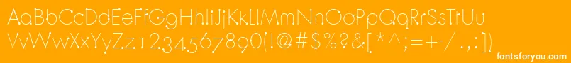 OrbitLtLight Font – White Fonts on Orange Background