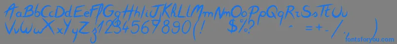 Featherscript-fontti – siniset fontit harmaalla taustalla