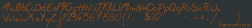 fuente Featherscript – Fuentes Marrones Sobre Fondo Negro