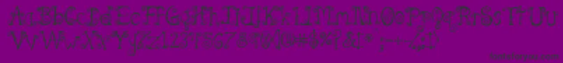Шрифт Spahrtyg – чёрные шрифты на фиолетовом фоне