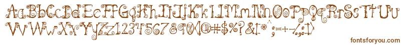 Spahrtyg Font – Brown Fonts on White Background