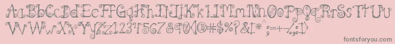 Spahrtyg Font – Gray Fonts on Pink Background