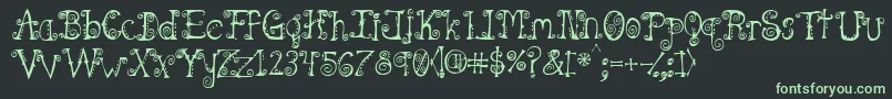 Spahrtyg Font – Green Fonts on Black Background