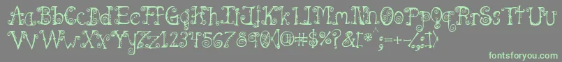 Spahrtyg Font – Green Fonts on Gray Background