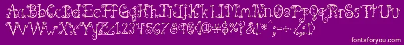 Spahrtyg Font – Pink Fonts on Purple Background