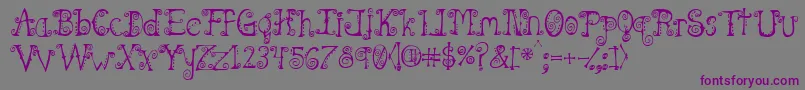 Spahrtyg Font – Purple Fonts on Gray Background