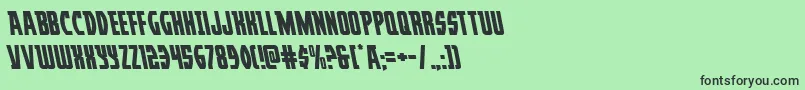 Prowlerleft Font – Black Fonts on Green Background