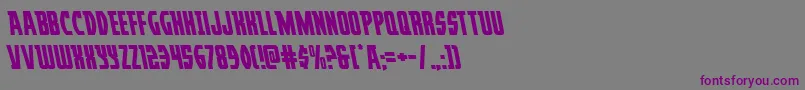 フォントProwlerleft – 紫色のフォント、灰色の背景