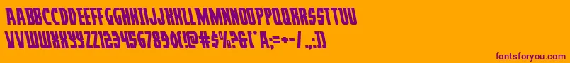 Prowlerleft Font – Purple Fonts on Orange Background