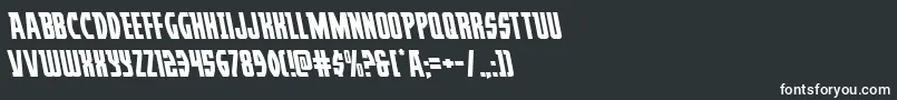 フォントProwlerleft – 黒い背景に白い文字