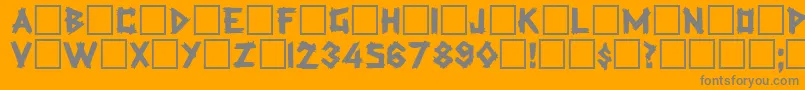 VanGough Font – Gray Fonts on Orange Background