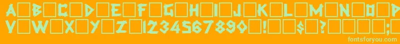 VanGough Font – Green Fonts on Orange Background