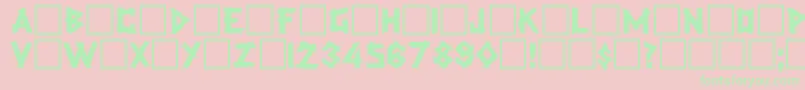 VanGough Font – Green Fonts on Pink Background